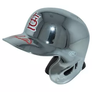 Terry Pendleton Signed St Louis Cardinals Chrome Mini MLB Baseball Batting Helme - Picture 1 of 3
