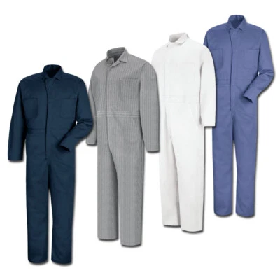 NEW Red Kap Men's Button Front Cotton Work Coveralls - 4 colors - CC16 Uniform - Image 1 of 4
