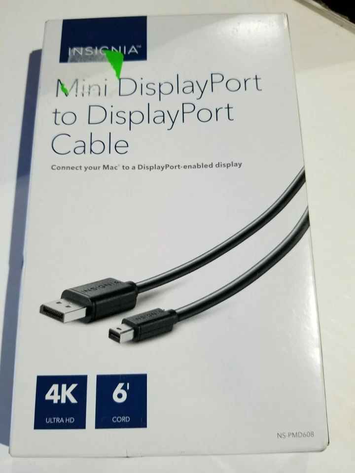 Insignia- 6' Mini DisplayPort to DisplayPort Cable - Black - Image 1 of 4