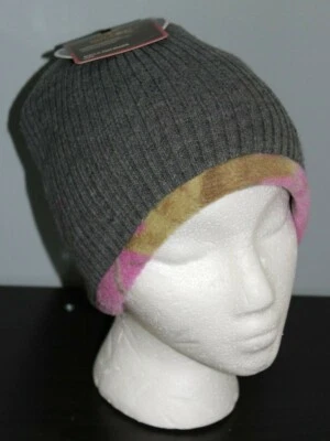 NEW Ladies Hot Shot Knit Beanie Hat Reversible REALTREE APC Purple Camo Fleece - Image 1 of 4