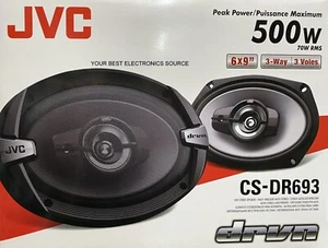 NEW JVC CS-DR693 6"x9" 3-Way Coaxial Car Audio Speakers (PAIR) 6x9 - Picture 1 of 1