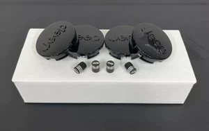 Jeep Wheel Center Caps & Tire Air Caps Black Cherokee Wrangler Liberty Compass - Picture 1 of 9