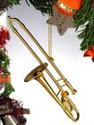 Realistic Gold TROMBONE Christmas Ornament - 4" Tall, by Broadway Gifts