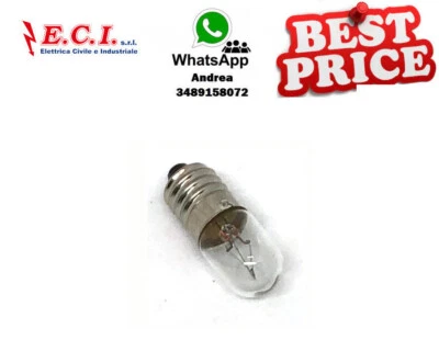 VEDI DESCRIZIONE E TITOLO AG2899 LAMPADINA 14V E10 2W MISURA 10x2