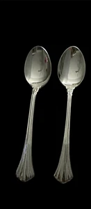 2 pc Reed & Barton Stainless 1800 Place Dinner Spoon 6 7/8” Flatware - Picture 1 of 2