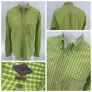 Bill’s Khakis Oxford Button Up Shirt M Green Check Cotton USA LNWOT YGI Q4-12 - Picture 1 of 12