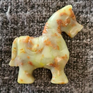 Vintage Oriental Carved Stone Horse, approx 2½" tall - Picture 1 of 9