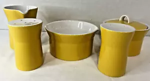 MCM Danish Mikasa Duplex Ben Siebel Yellow Dinnerware Service Set Vintage - Picture 1 of 22