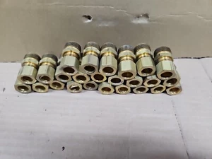 (20) Brass 1/2" Tube OD x 1/2" NPT Compression Male Adapter Airline Tubing - Picture 1 of 2