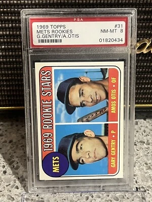 1969 Topps #31 Mets Rookies Gentry/Otis New York Mets PSA 8 NM-MT - Image 1 of 3