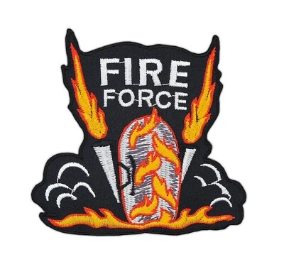 ad45★Fire Force Motorrad Biker Aufnäher Bügelbild Applikation Patch 9,3 x 8,9 cm - Bild 1 von 4