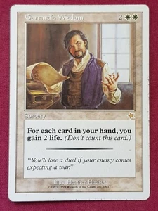 Magic The Gathering STARTER 1999 GERRARD'S WISDOM white card MTG - Bild 1 von 2
