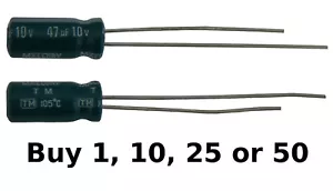 Condensador electrolítico radial de alta temperatura Jamicon 47ufd/10V voltios 105 grados - Imagen 1 de 14
