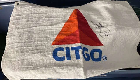 NBA HOF Rockets Ralph Sampson Auto Towel Cover