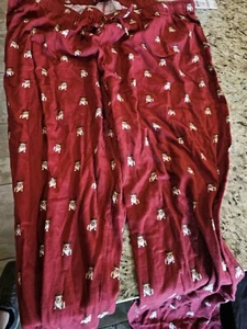 Club Room Men's Holiday Bulldog Flannel Pajama Pants Red XXL - Picture 1 of 3