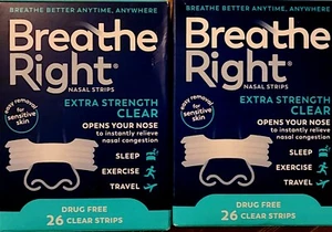 Breathe Right 26 Strips Nasal Strips Extra Strength X2 Exp 2026+ - Picture 1 of 1