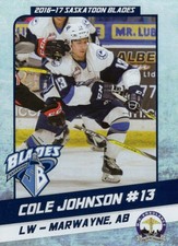 2016/17 Saskatoon Blades - COLE JOHNSON