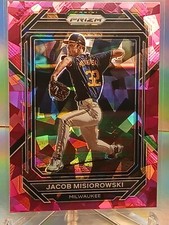 2023 PANINI PRIZM PINK ICE JACOB MISIOROWSKI MILWAUKEE BREWERS #108