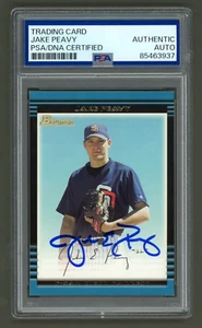 Tarjeta Bowman 2002 firmada por Jake Peavy #433 (PSA) San Diego Padres automática - Imagen 1 de 2