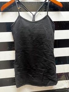 Women "Lululemon" black tank top w/ padding.Size 6. Prev. Owned - Picture 1 of 2