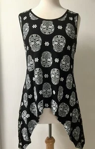 New, Ladies Skull & Rose's Tunic Size M/L By BANNED - Picture 1 of 5