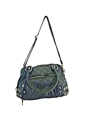 LINEA PELLE Ultra Soft Black Leather, Studded Purse Rare Crossbody Handbag Italy - Image 1 of 4