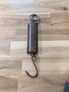 John Chatillon & Sons 25 Pound Hanging Fish Scale Antique Brass - Picture 1 of 5