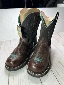 Ariat Fatbaby Heritage Boots Womens Size 6B Cheetah Western Cowgirl Rodeo Brown - Picture 1 of 9