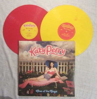 KATY PERRY Double LP - ONE OF THE BOYS - Red & Yellow Vinyl, First Pressing 2008 - Image 1 of 4