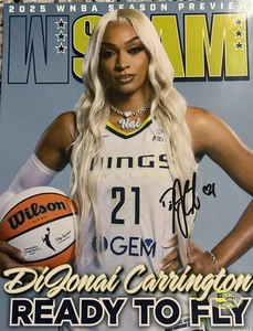 Dijonai Carrington Dallas Wings Autograph Signed Slam Cover 8x10 Photo! Psa Coa - Picture 1 of 2