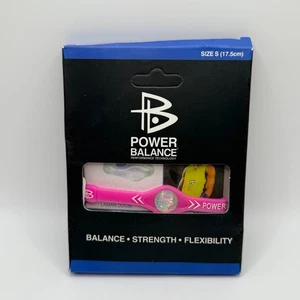 Power Balance Silikon Armband Bracelet rosa mit weißem Text Größe S 17,5 cm Neu in OVP - Bild 1 von 2