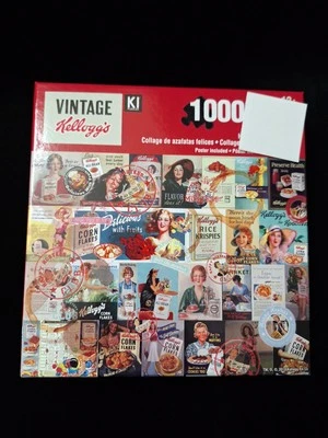 Puzzle Vintage Kellogg's 1000 Piece ~ Happy Hostess Collage ~  20" x 27" NIB - Image 1 of 3