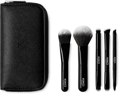 Travel Brush Set, Pochette Da Viaggio Con 5 Pennelli Professionali - Immagine 1 di 4
