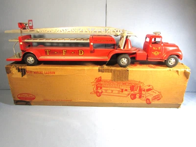 1957 TONKA TOYS #48 FORD FIRE LADDER TRUCK (HOOK & LADDER) WITH ORIGINAL BOX - Image 1 of 4