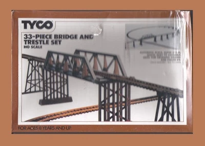 NEW! TYCO HO Scale BRIDGE and TRESTLE set 33 piece - Sealed box #909 $6Ship - Image 1 of 3