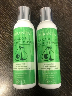2x Removedor de esmalte de uñas aguacate Miranda Foto 1 de 2