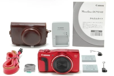 [NEAR MINT W/Case] Canon PowerShot SX710 HS Digital Camera Red 20.3MP From JAPAN - Image 1 of 4