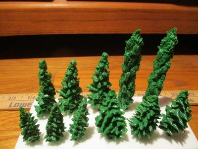 VTG 60s American Flyer All Aboard Lot of 11 Evergreen Tree's Original Used Parts - Image 1 of 3