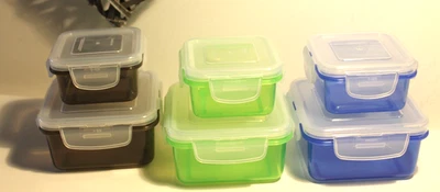 6  Lock & Lock   LocknLock    Vorratsdosen   SET    FARB MIX   180/410 ml - Bild 1 von 2