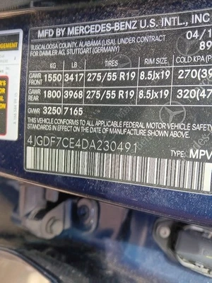 Used A/C Compressor fits: 2013 Mercedes-benz Mercedes gl-class 166 Type ML550 Gr - Image 1 of 4