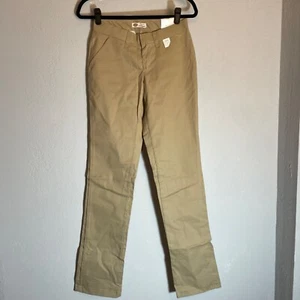 NWT Dickies for Women Khaki Work Pants Straight Leg Sz 0 UU - Picture 1 of 6