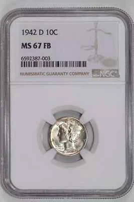 1942-D MERCURY DIME NGC MS67 FB - Image 1 of 2