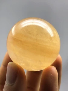 GOLDEN OPTICAL Honey CALCITE CRYSTAL 3.3oz Sphere Nice! Beautiful! Top A+ N53 - Picture 1 of 11