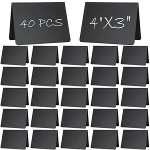 40 Pcs Mini Chalkboard Signs for Food 4 x 3 Inch Food Labels for Party Buffet... - Picture 1 of 8