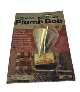 Vintage Plumb Bob 100 Gram Cone Shape  Old New Stock - Very Nice - Picture 1 of 5