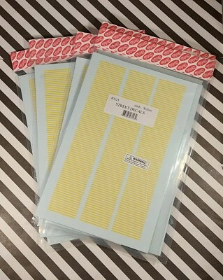 Ho Scale Kadee 3123 Dash Yellow Lines Street Decal  Six (6) Sets NEW - Image 1 of 3