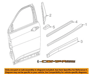 CHRYSLER OEM 17-19 Compass Front Door Exterior Trim-Nameplate 68252644AA - Picture 1 of 2