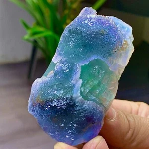 131G Natürliche transparente grüne kubische Fluorit Mineral Probe aus der Inneren Mongolei - Bild 1 von 24