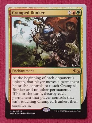 Magic The Gathering UNSTABLE CRAMPED BUNKER red/green card MTG - Image 1 of 2