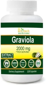 Biotech Pure 10:1 Graviola Extract Annona Muricata 2000mg 120 Capsules New - Picture 1 of 2